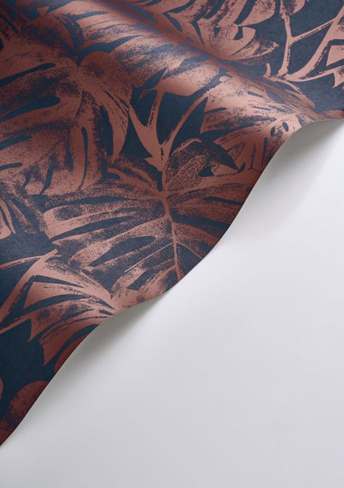 Papier peint Palme Tropicale Mata rouille métallisé - Rio de Casadéco AMB4| Réf. RIOC201798661