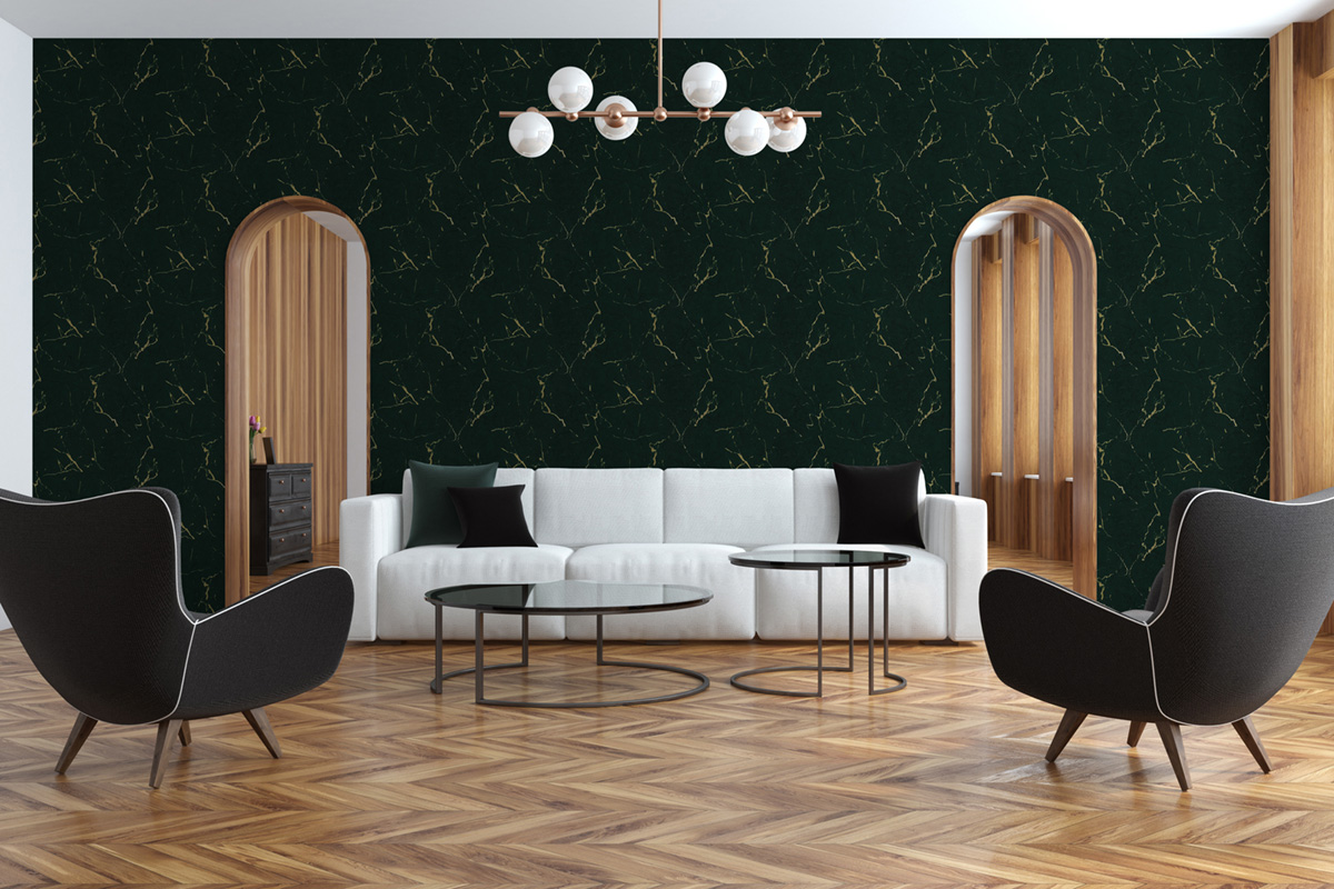 Papier peint Marbre Brillant vert - Elements 2 d'A.S. Création AMB2 | Réf. AS-378555