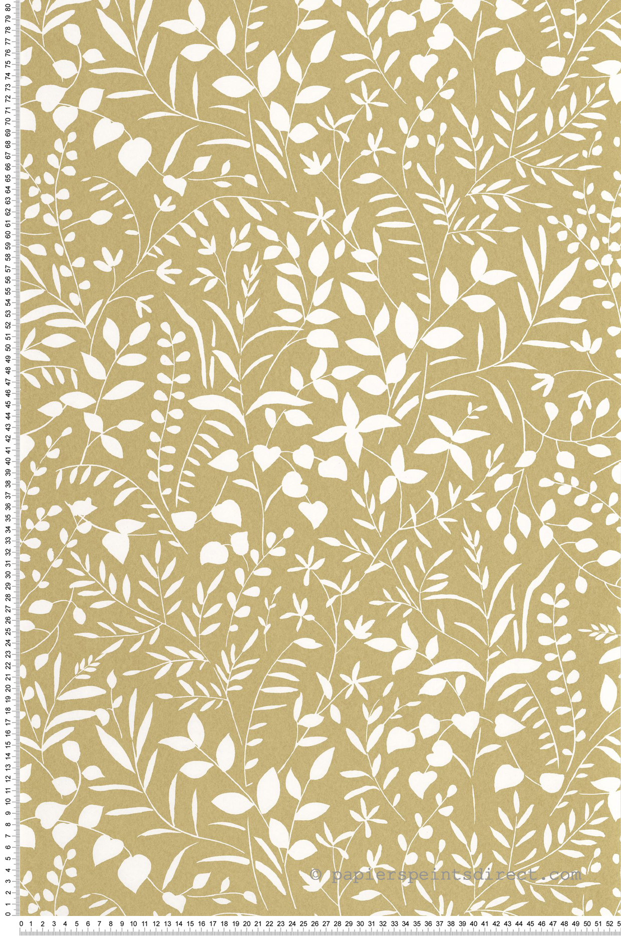 Papier peint Branche Scandinave Bastide vert beige - Echappée Belle de Casadéco | Réf. ECHA89837414