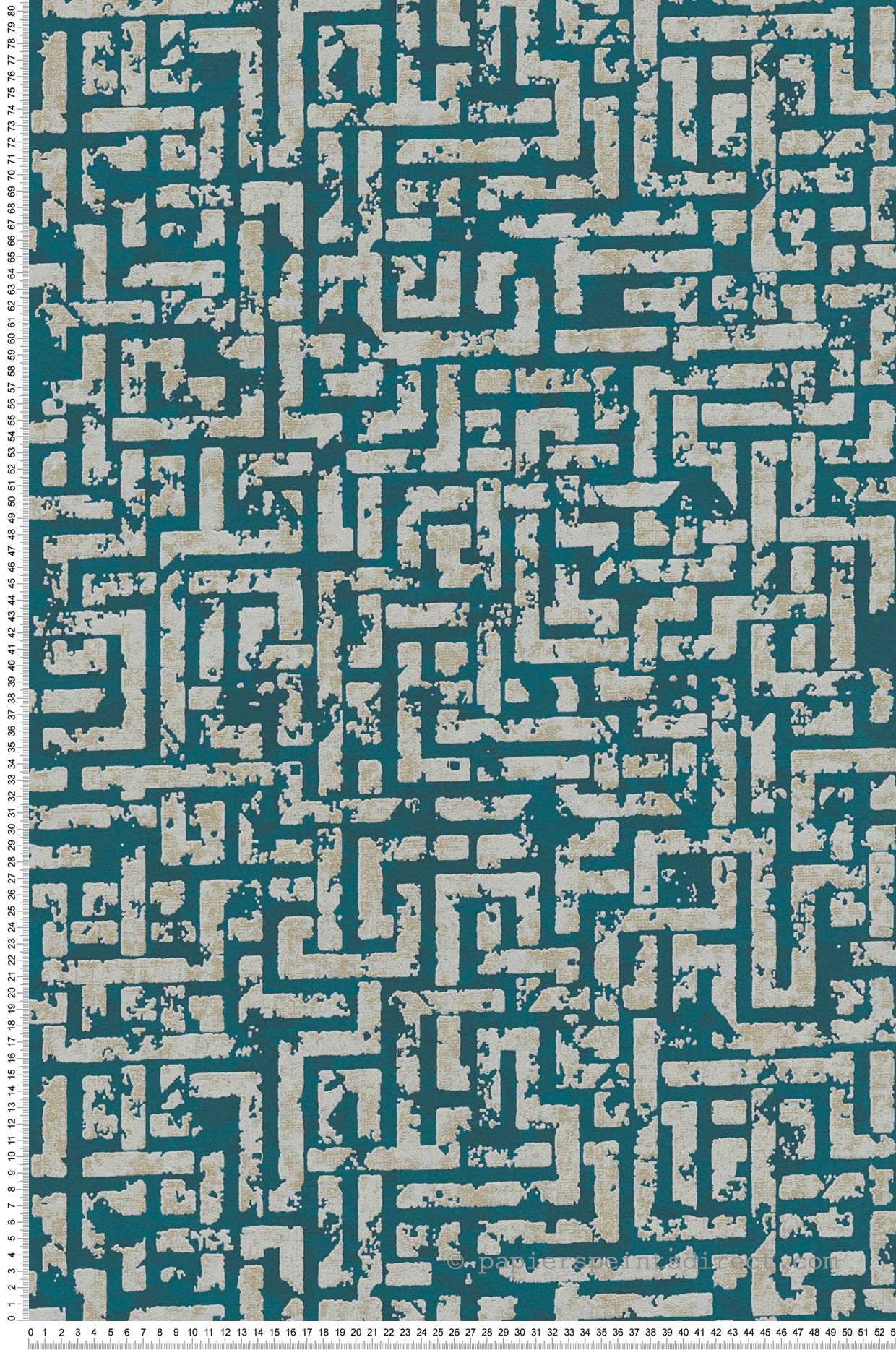 Papier peint Graphique Effet Vieilli canard et doré - My Home My Spa d'A.S. Création | Réf. SP15861