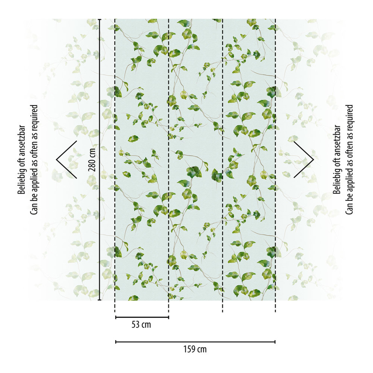 Papier peint panoramique Feuillage Lierre - The Wall 3 d'A.S. Création AMB3 | Réf. AS-398801