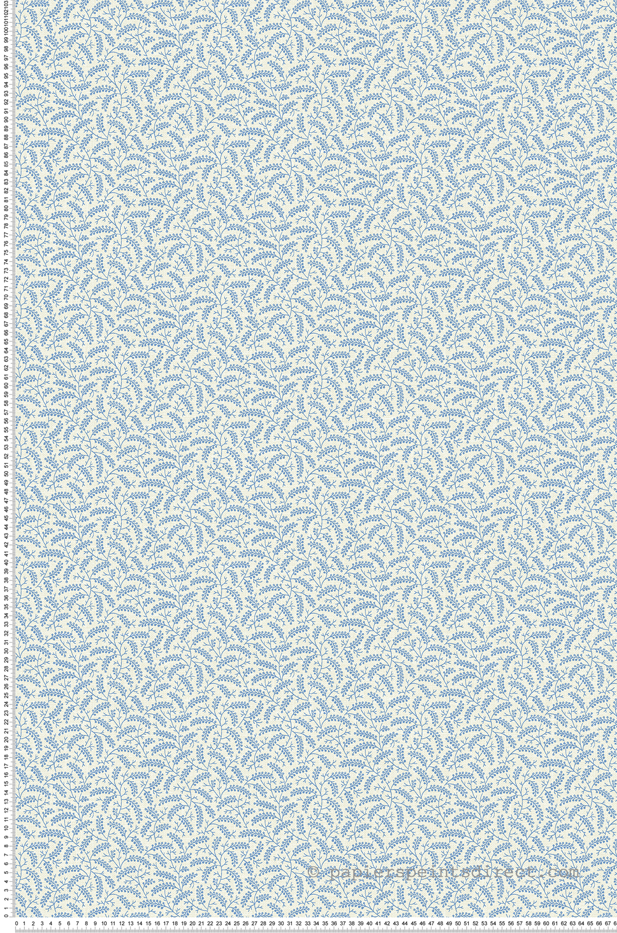 Papier peint Branche de Baies Liberty Cosette bleu clair - French Country d'Initiales | Réf. INI-FC62202