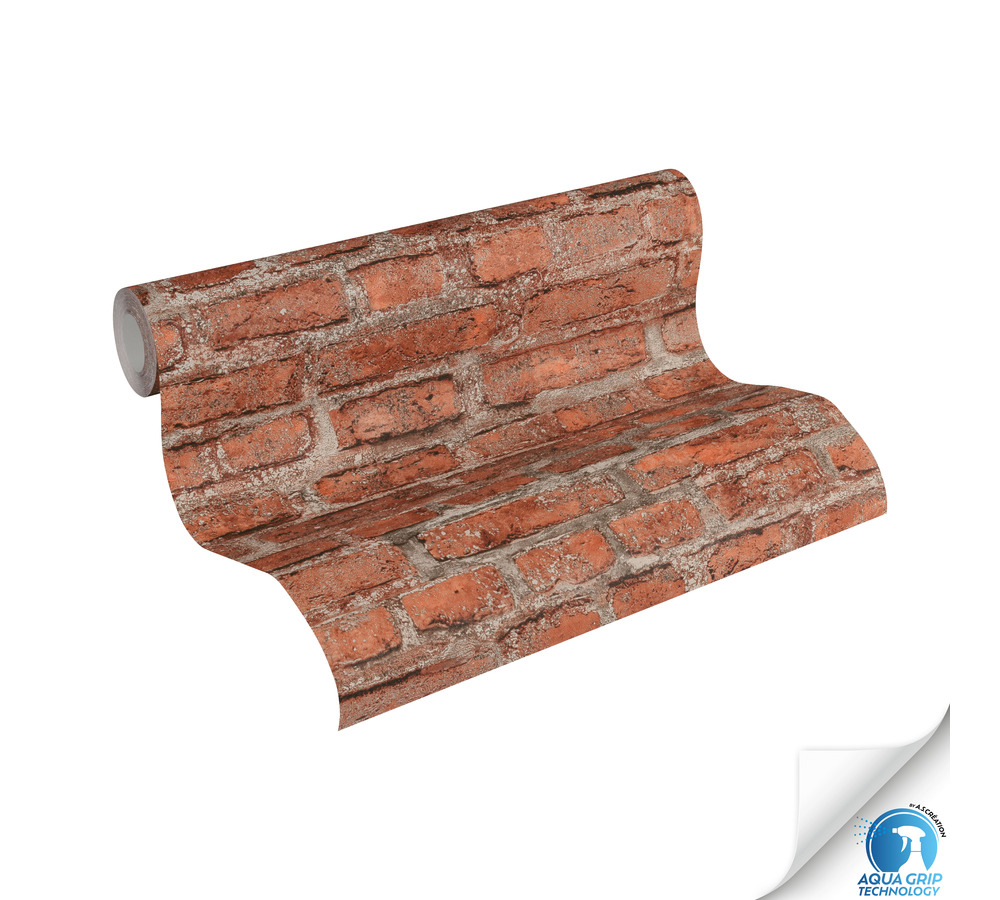 Papier peint préencollé Brique rouge - Designdrop d'A.S. Création ROLL | Réf. AS-784561