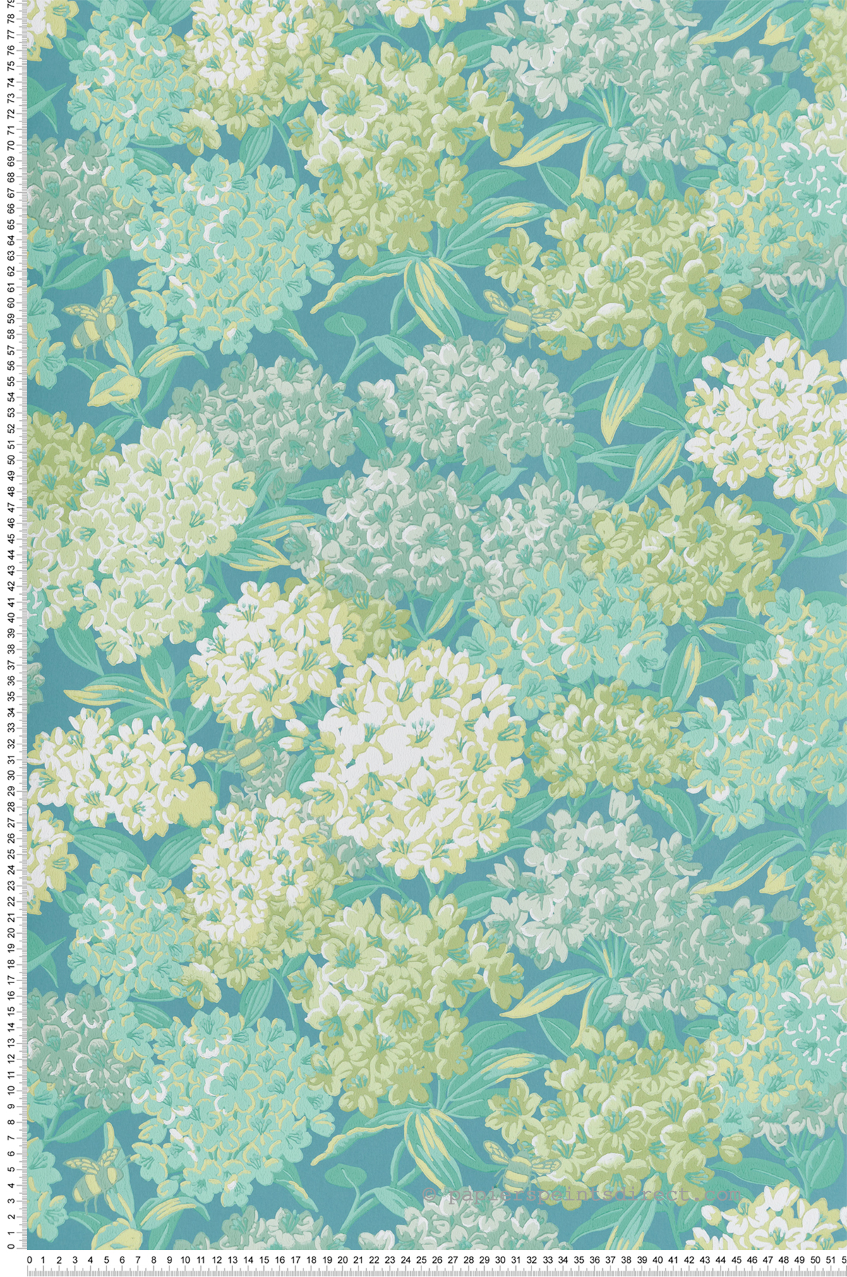 Papier peint Fleur Rhododendron Walk Canton - In The Garden de Little Greene | Réf. 0234RWCANTO