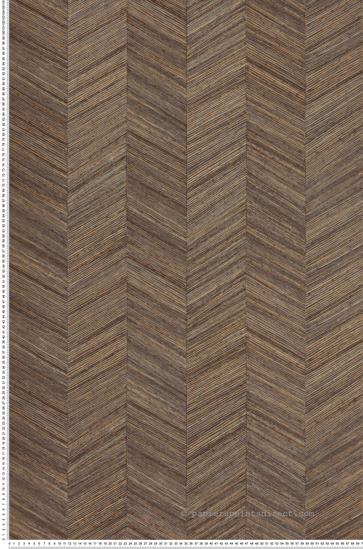 Papier peint Chevron Bois Ocotea sepia - Végétal de Casamance | Réf. CAS-75371018