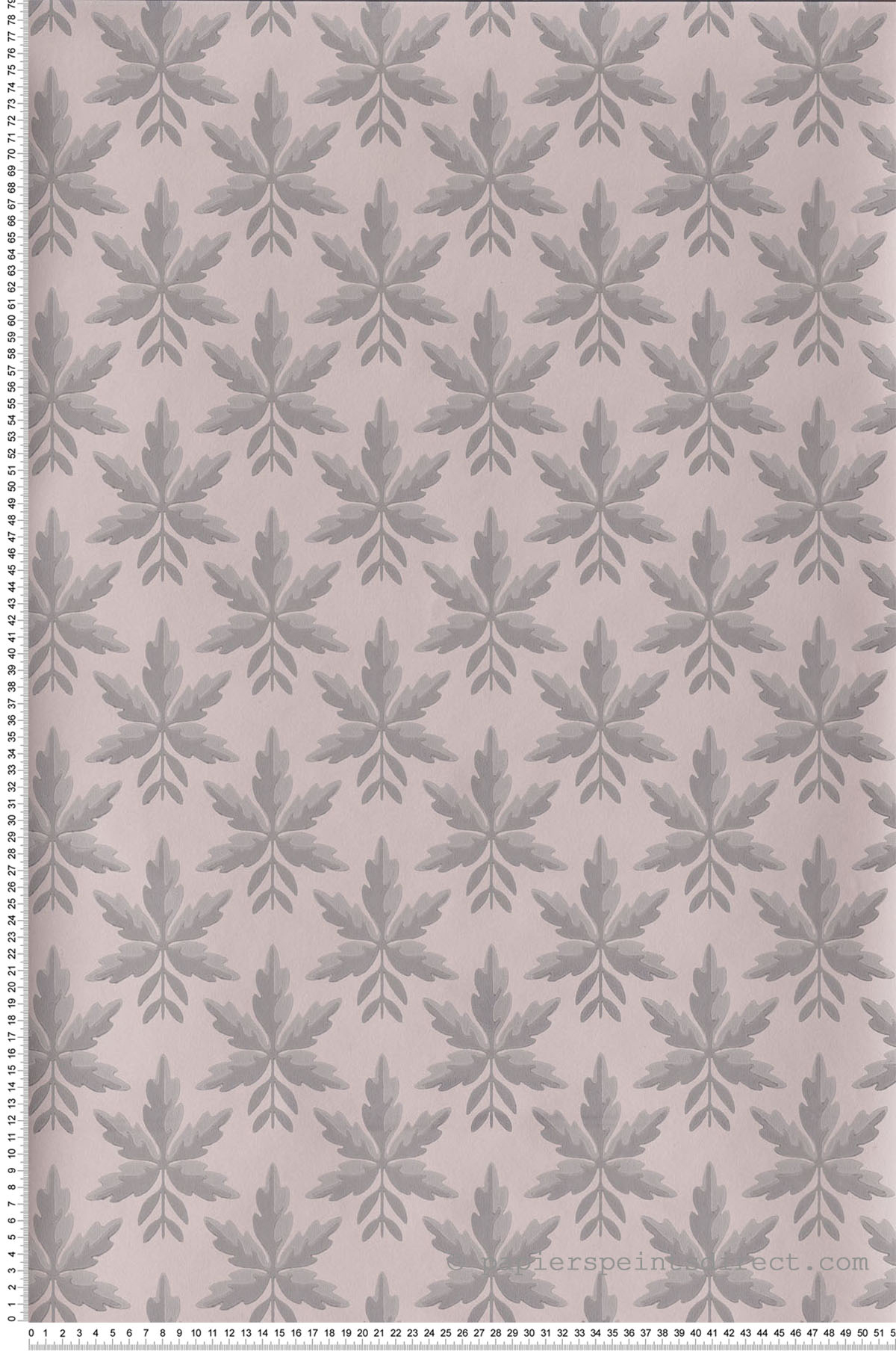 Papier peint feuilles Clutterbuck Puce - National Trust Papers de Little Greene | Réf. 0245CLPUCEZ