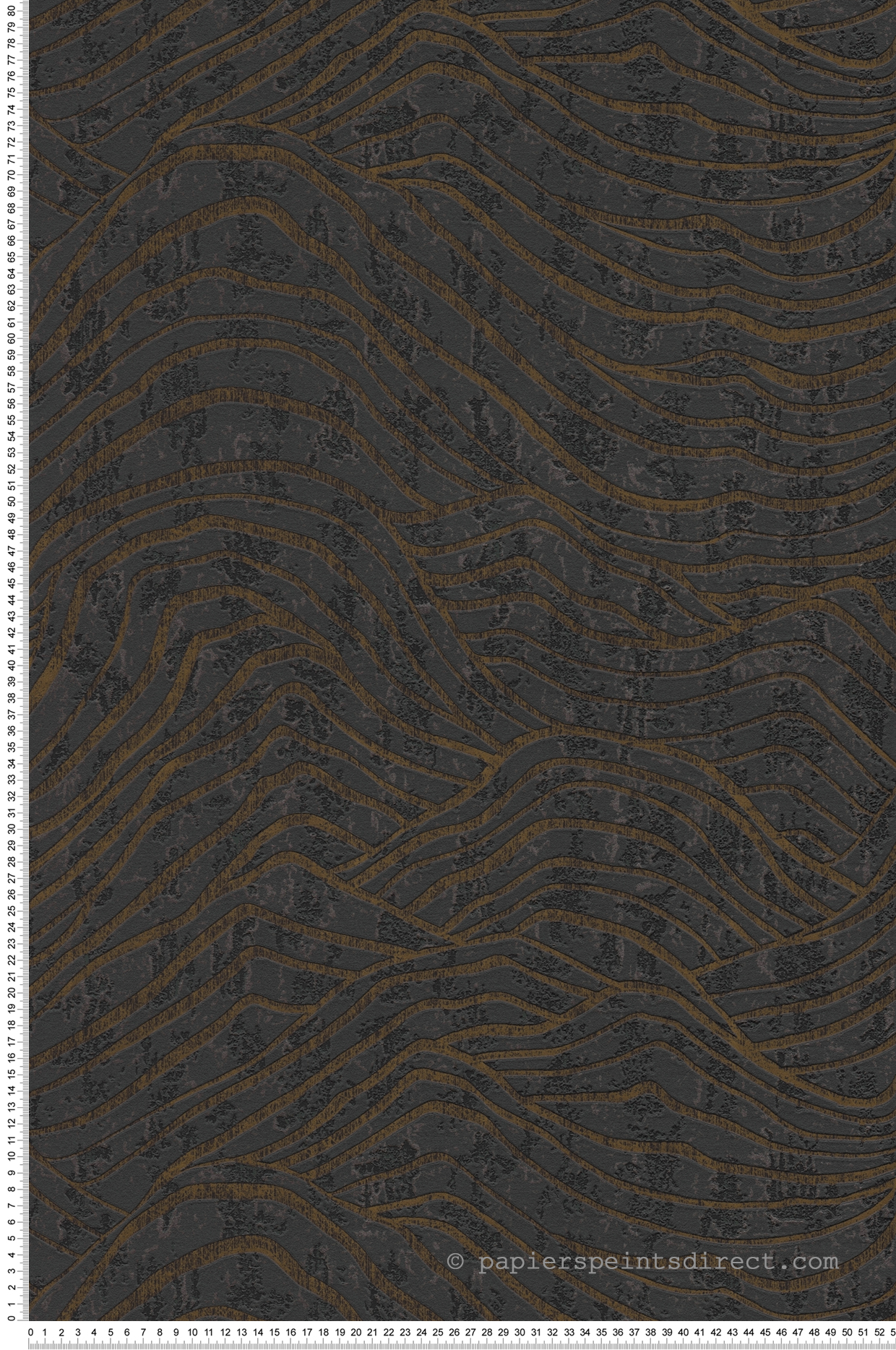 Papier peint Vague Okusai anthracite or cuivré - Jade 2 d'A.S. Création | Réf. AS-395073