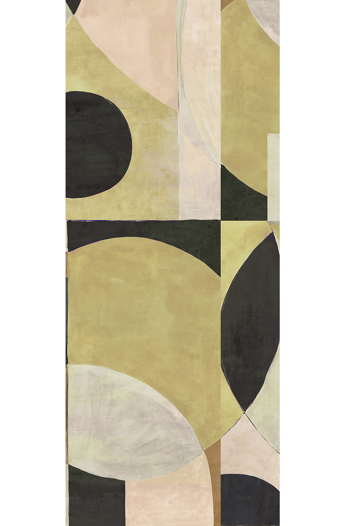 Papier peint panoramique Géométrique Patina vert citron - D H260 - Wall Designs IV de Masureel | Réf. MAS-DG4ILA1034-260