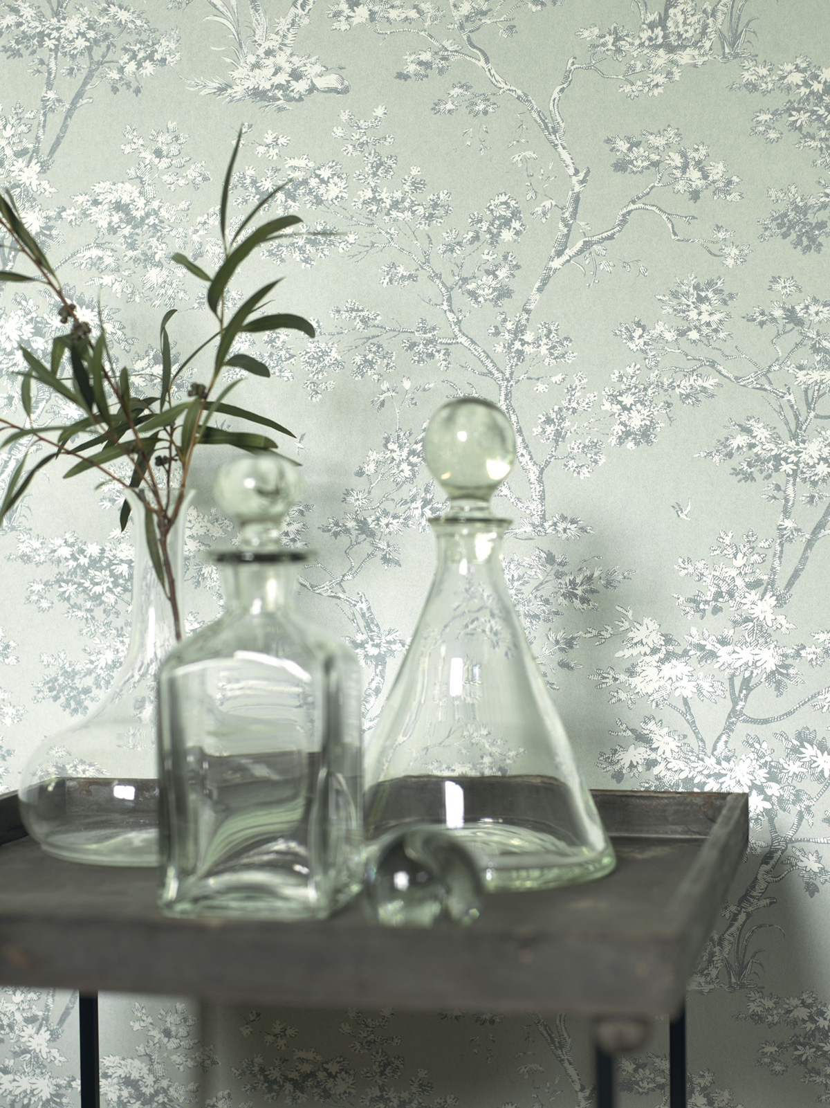 Papier peint Arbre vert amande - Les Belles Toiles De Jouy 2 de Casadéco AMB2 | Réf. BTJD81527103