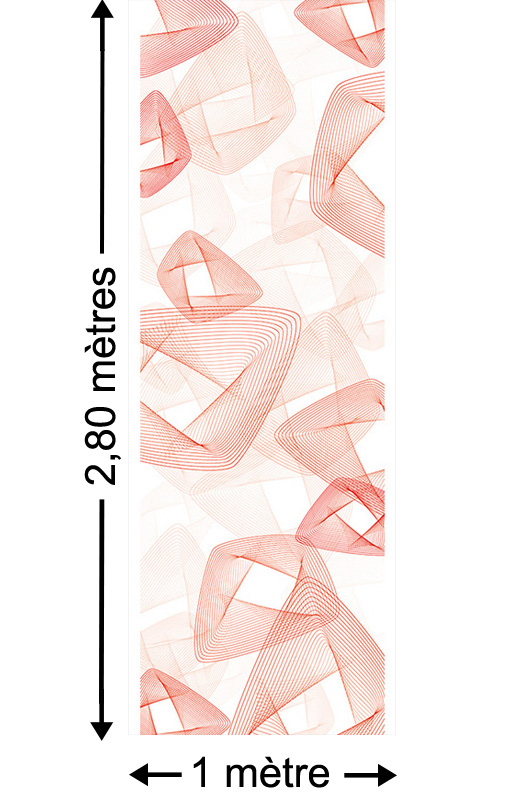 Glow Rouge - Papier peint lé unique