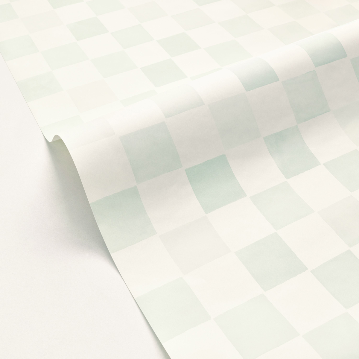 Papier peint Petit Carreau Play vert d'eau - Happy Therapy de Casélio | Réf. HTH104080617