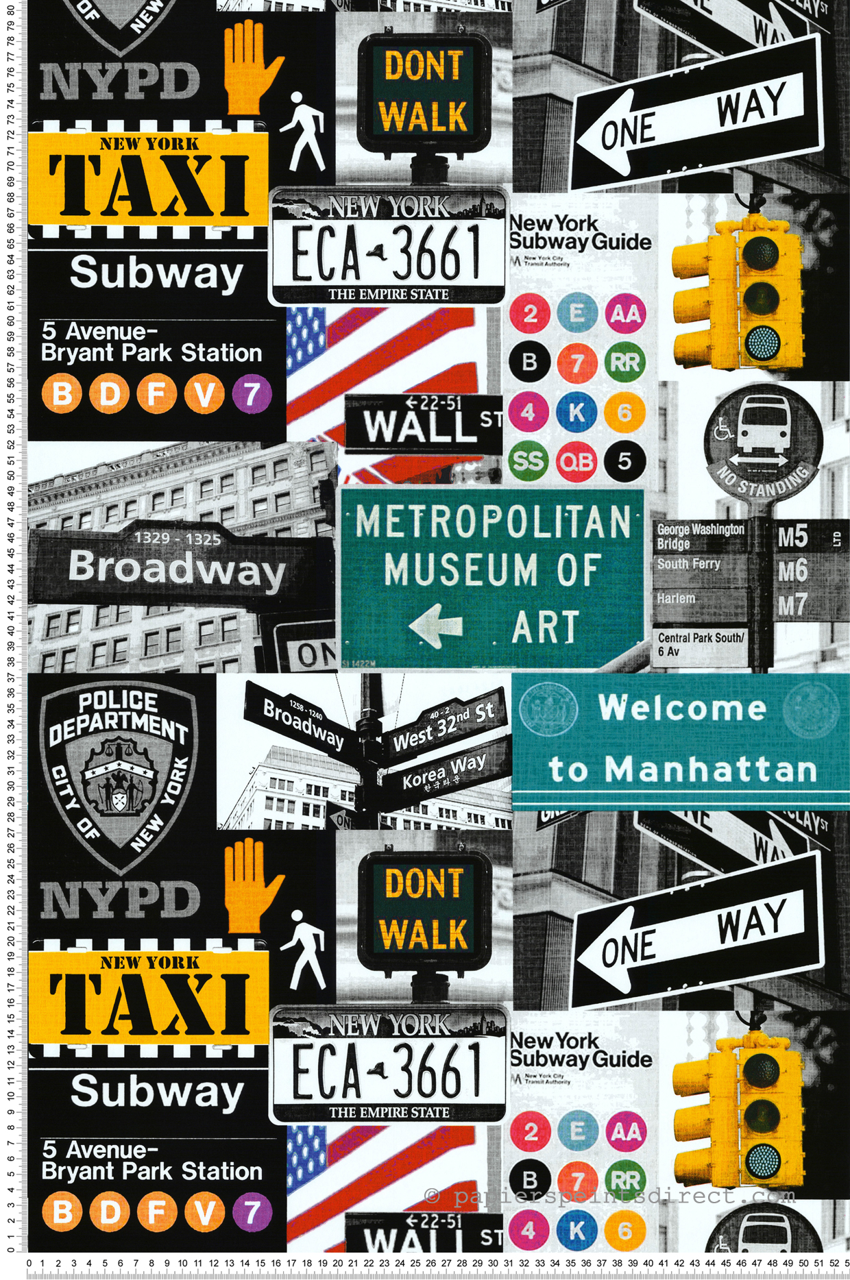 Papier peint Taxi Ville Manhattan - Les Aventures de Lutèce | Réf. LTC-51243002