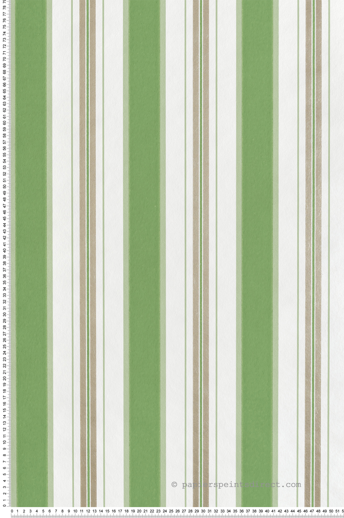 Papier peint Rayure Vintage Peruzzi vert doré - Alberti d'Osborne & Little | Réf. OSB-W7982-04