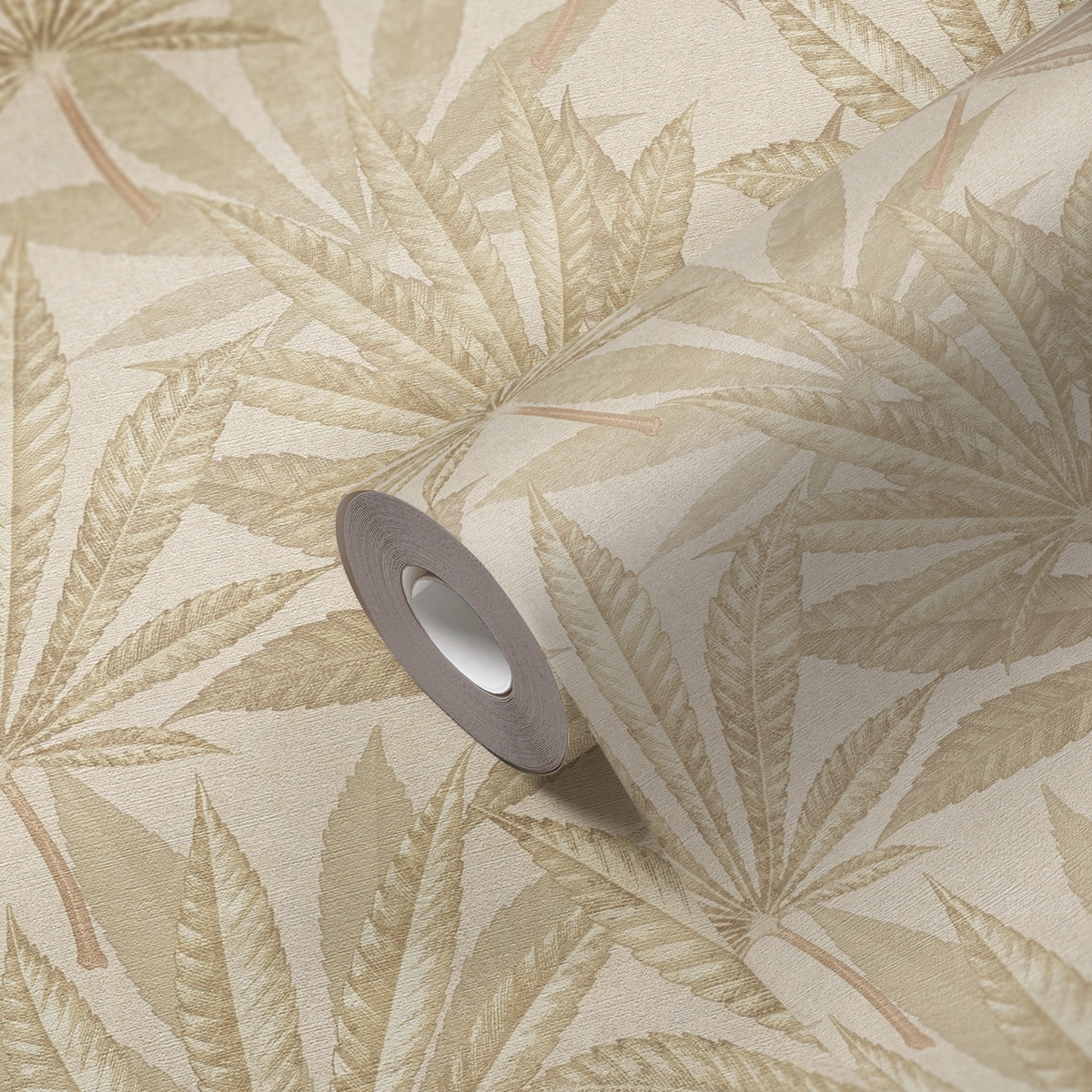 Papier peint Feuilles Sauvages beige sable - Metropolis Michalsky 6 de Livingwalls ZOOM ROLL | Réf. AS-399843