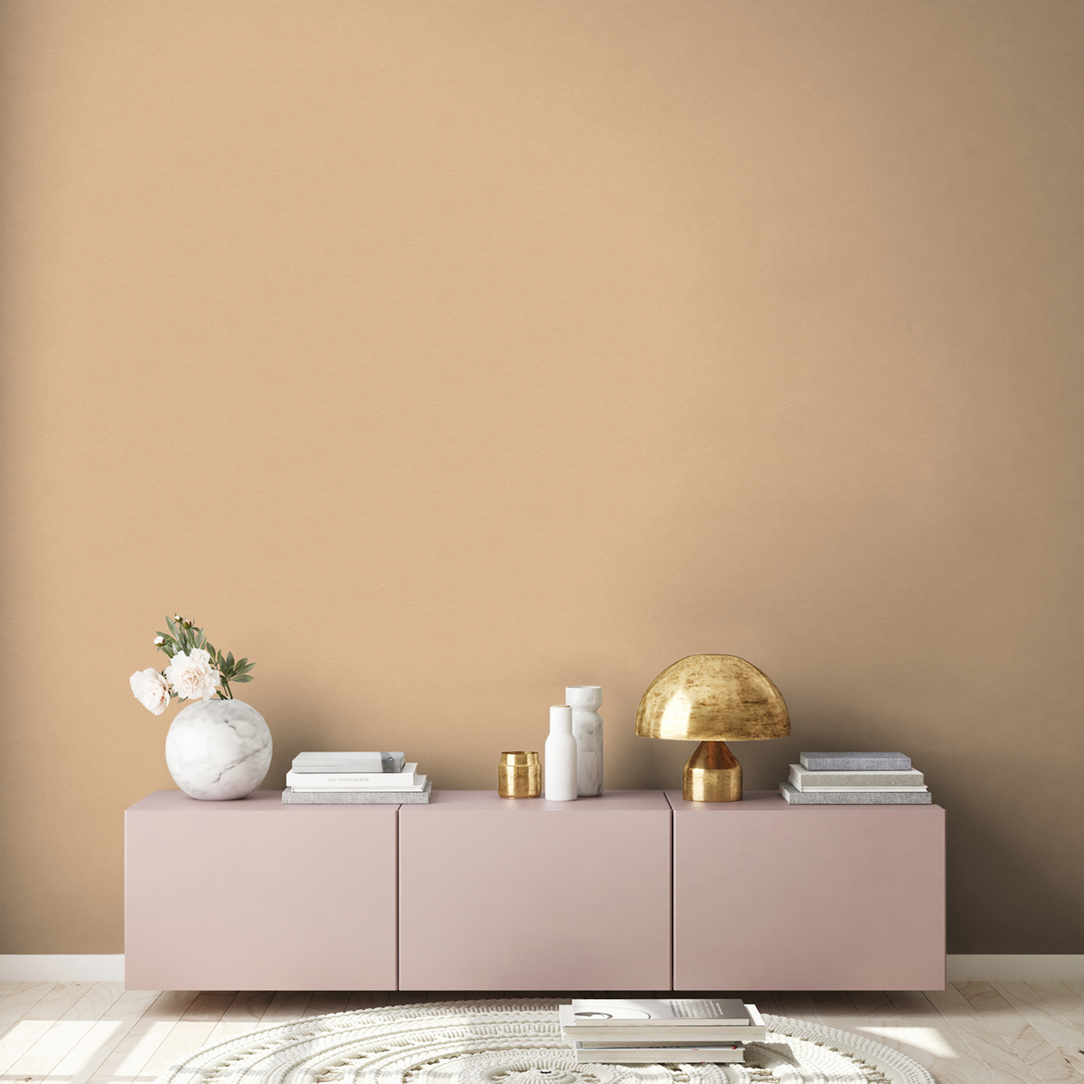 Papier peint Faux Uni Maille beige caramel - Bensimon 2 de Lutèce | Réf. LTC-51201217