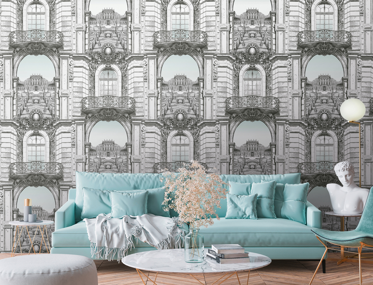 Papier peint panoramique Architecture Balcon gris - The Wall 2 d'A.S. Création | Réf. AS-393111