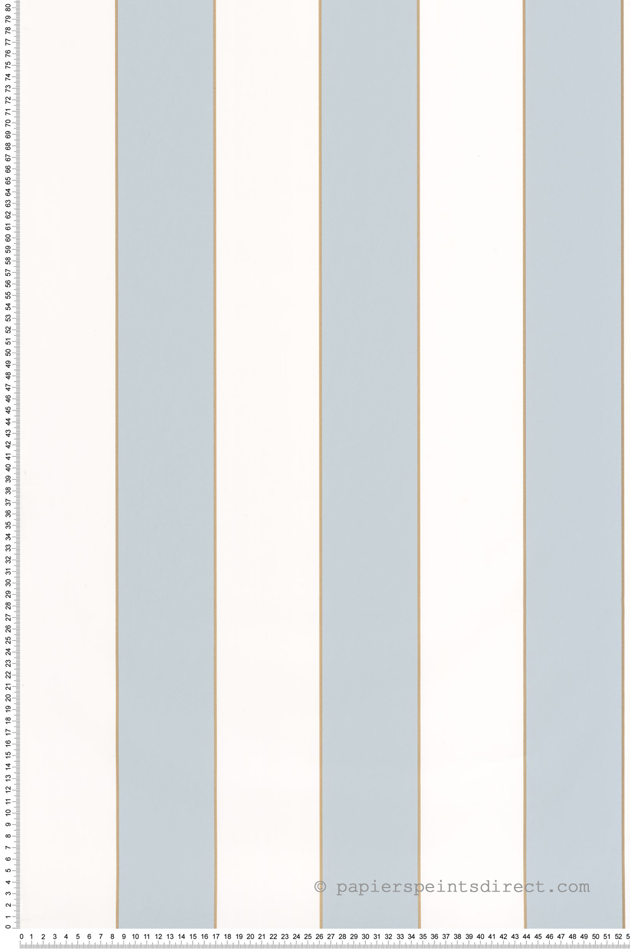 Papier peint Rayures Golden Lines bleu ciel blanc or - Golden Age de Casélio | Réf. GAG101070621