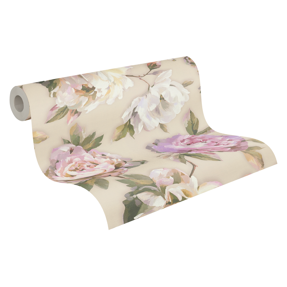 Papier peint Grosses Pivoines vert lilas - Pintwalls 2 d'A.S. Création ROLL | Réf. AS-396081