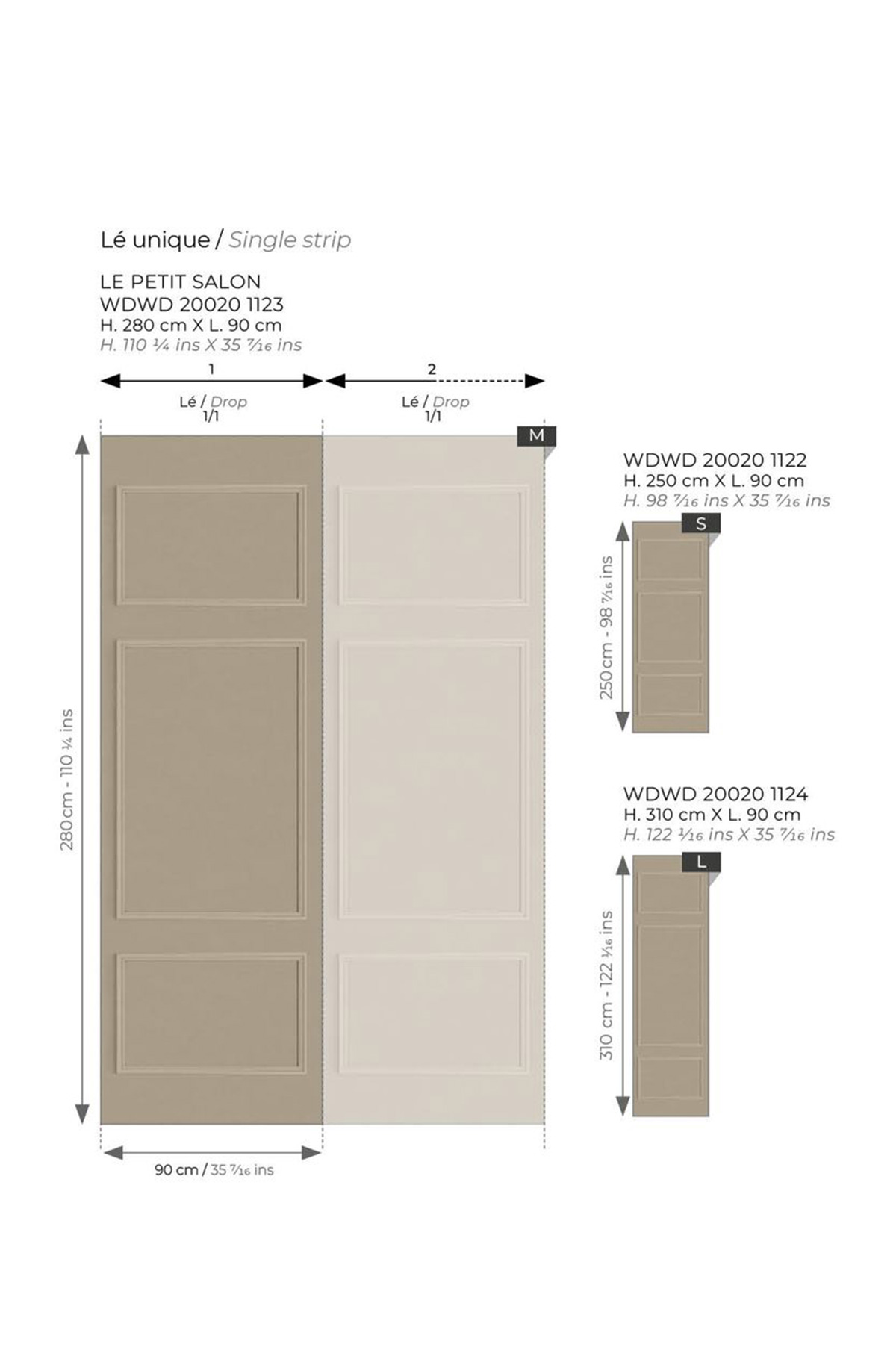 Papier peint panoramique Moulure Grand Salon L ficelle 90X310 - Wonderwalls 2 de Casadéco | Réf. WDWD200201124