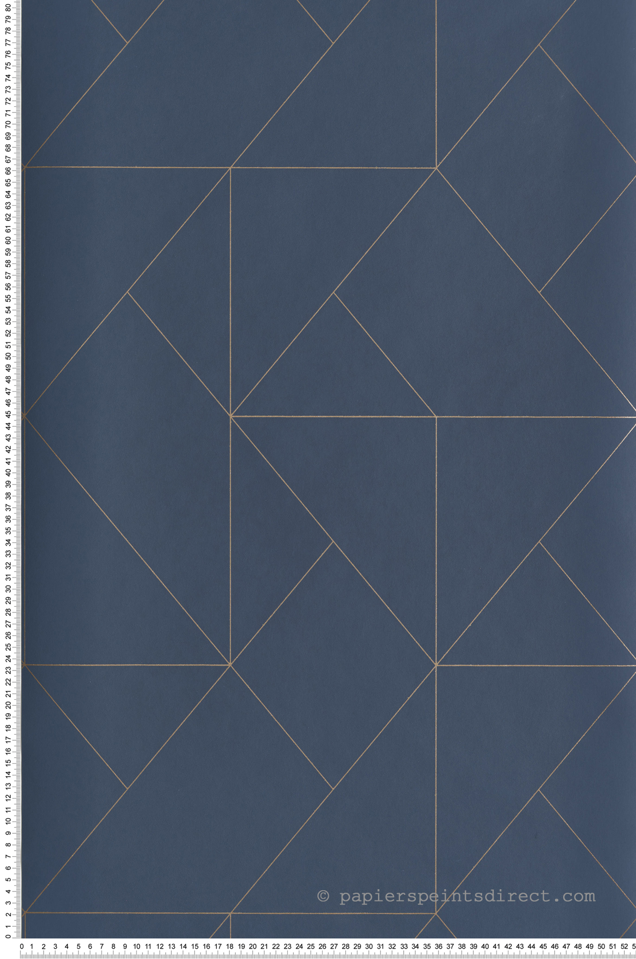 Papier peint Figure Subtilité Métallisé bleu encre doré - Alchimie de Casadéco | Réf. ALMI89956803