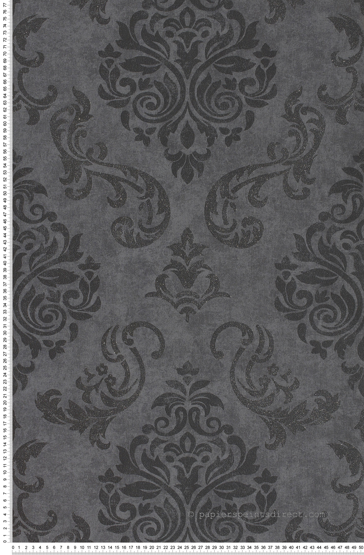 Papier peint Médaillons à paillettes anthracite - Mémory 2 et 3 AS Création | Réf. SP04052