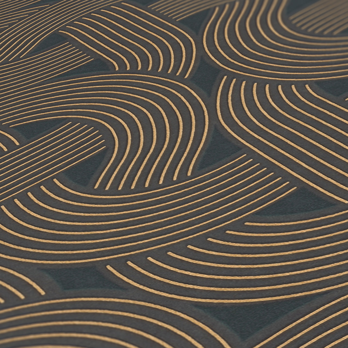 Papier peint Graphique Noeud Corde noir doré - Arcade d'Architects Paper AMB5 | Réf. 39175-1