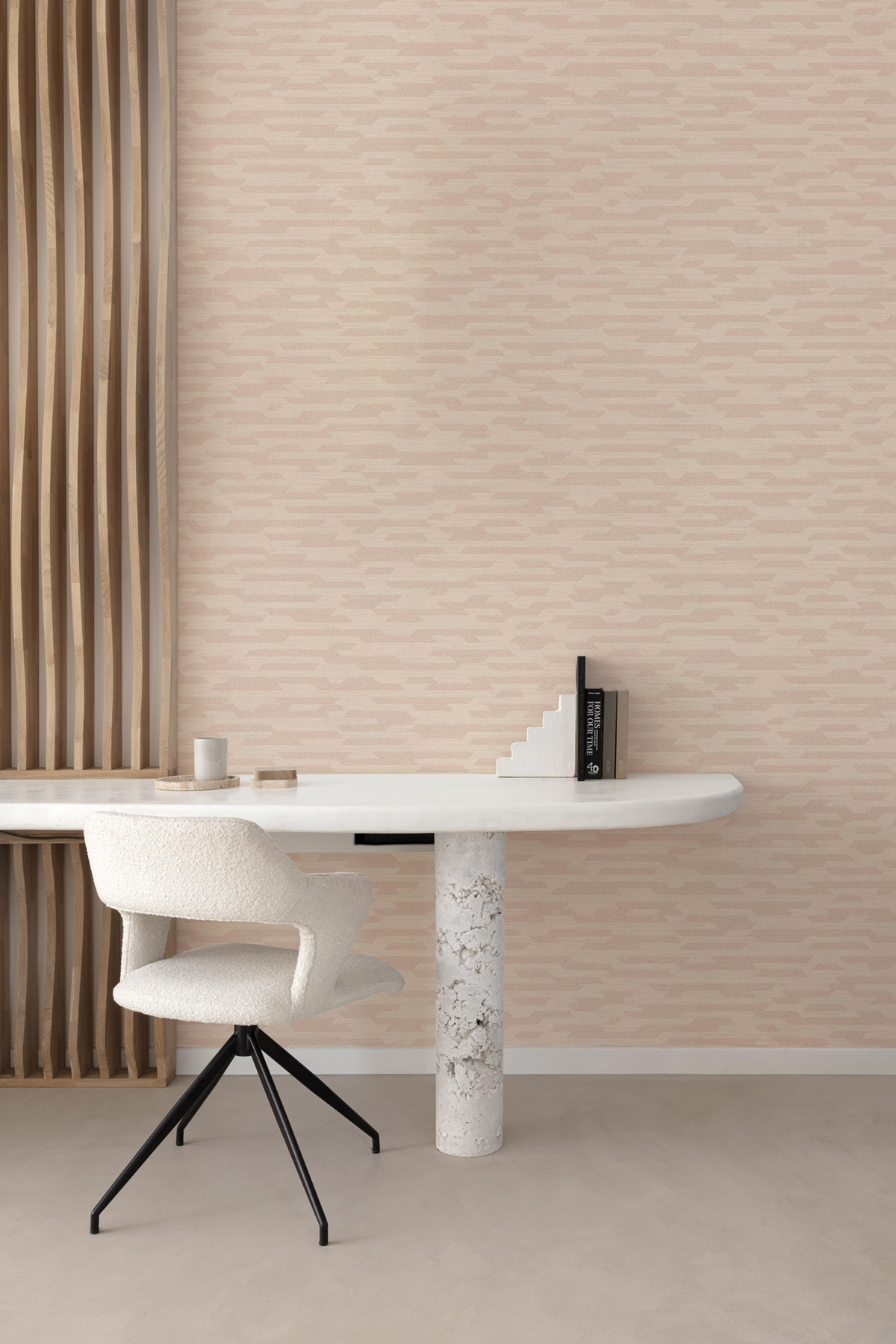 Papier peint Trait Géométrique beige rosé paillettes - Maya de Montecolino | Réf. MC-BZ3219