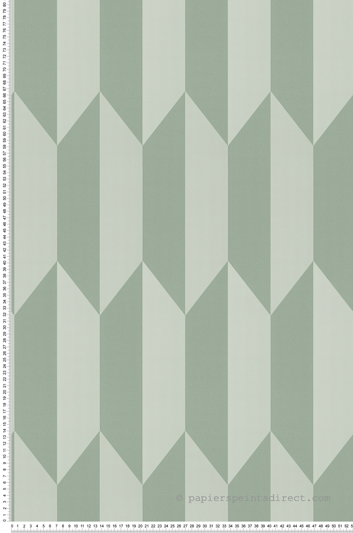 Papier peint Damier Graphique Groove vert amande métallisé - Cosmoliving d'A.S. Création | Réf. AS-790864