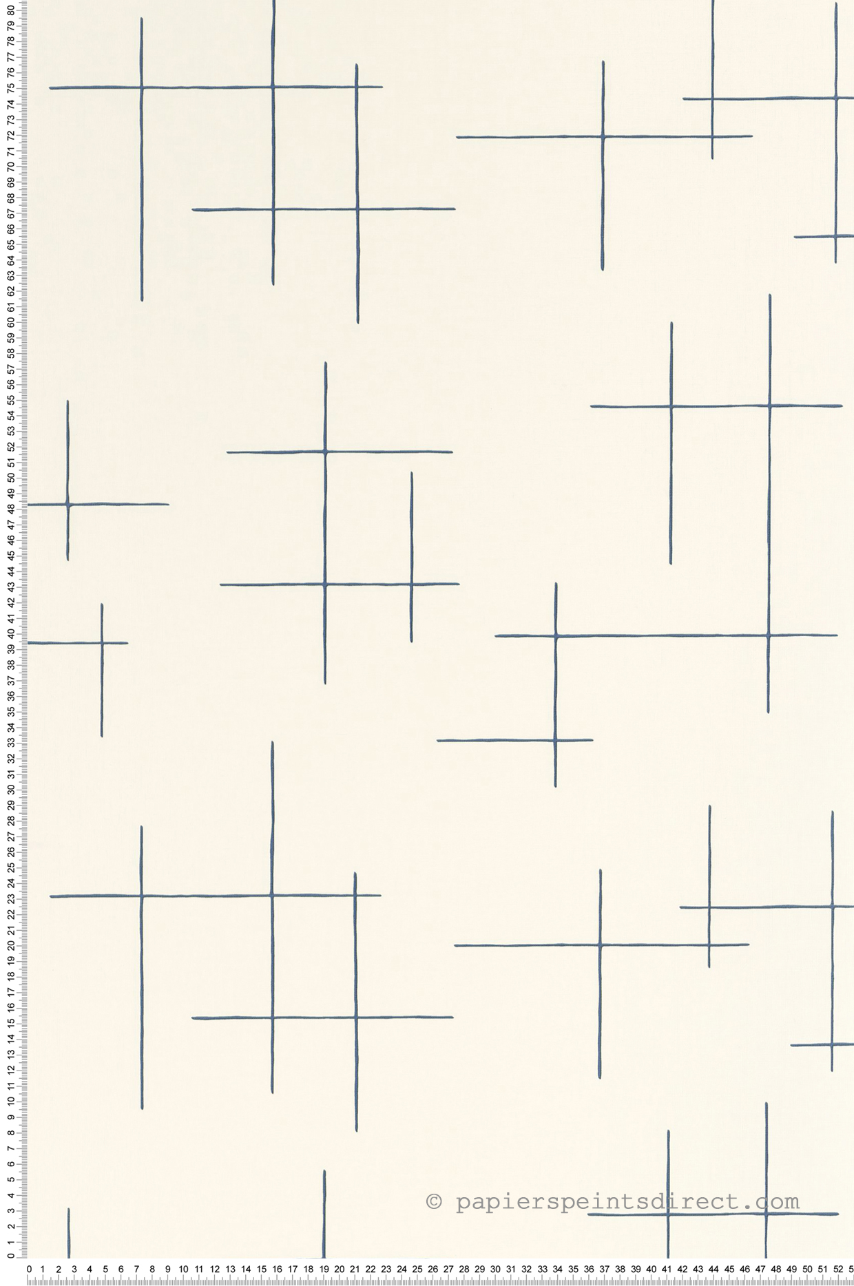 Papier peint Croix Elina bleu nuit - Blue Shades de Casélio | Réf. BLS107526019