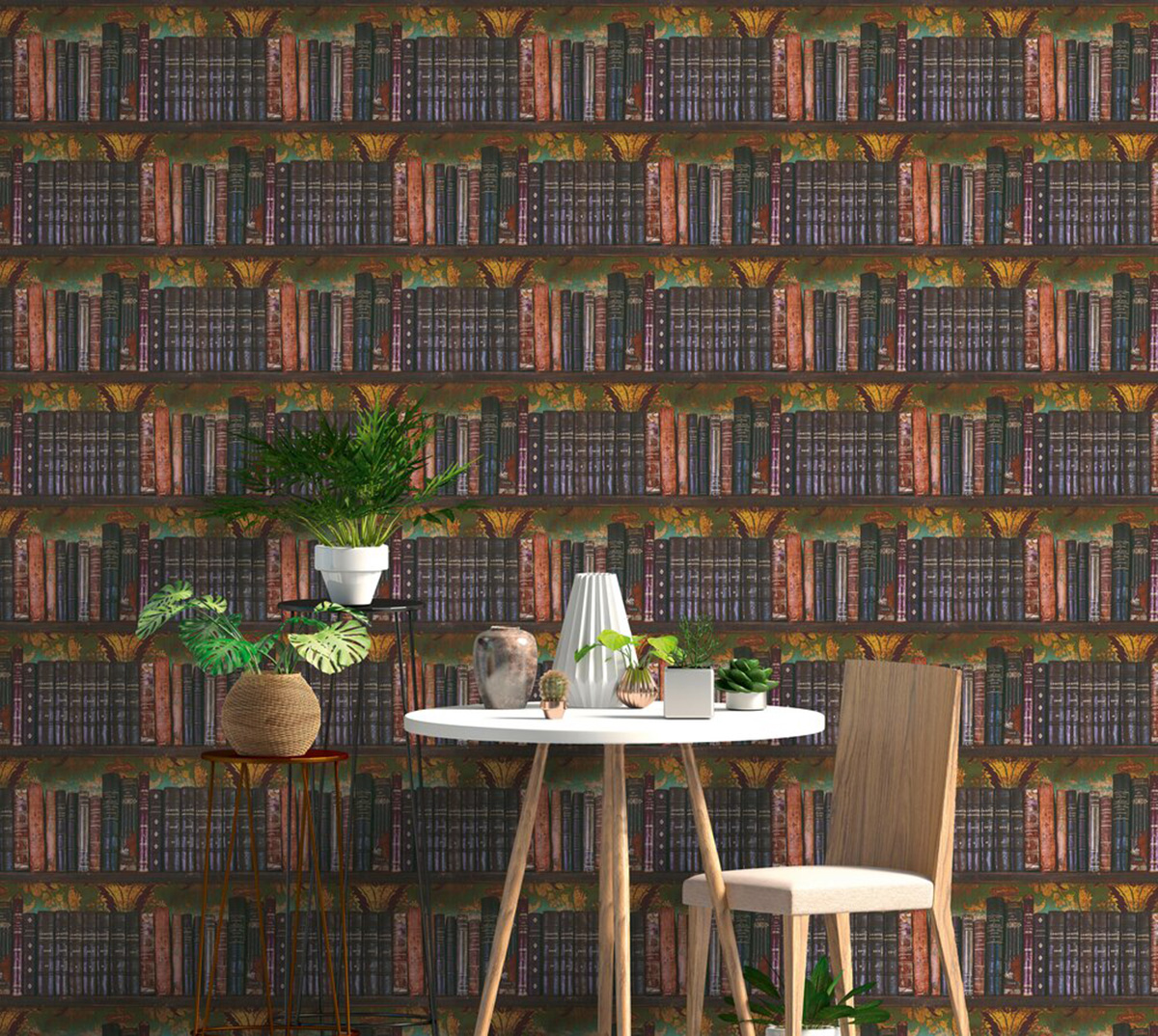 Papier peint Bibliothèque Livre Ancien brun - Pintwalls 3 d'A.S. Création AMB2 | Réf. AS-791876