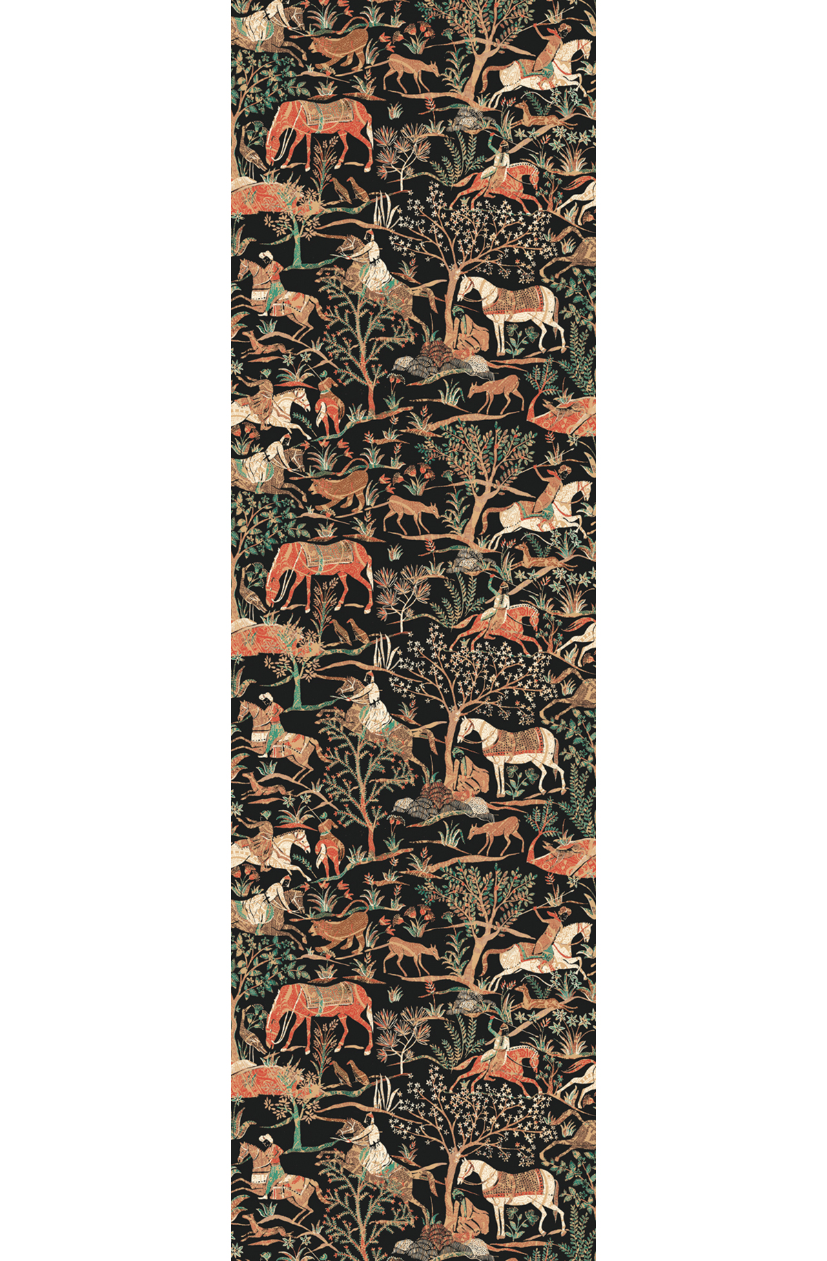 Papier peint panoramique Chevaux Cachemire Marwari corail - B H300 - Summer de Masureel | Réf. MAS-DGSUM1022