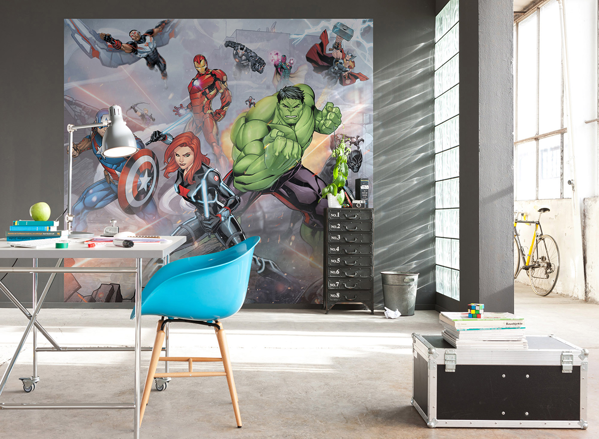 Papier peint panoramique Avengers Personnages - Papier Peint Komar Into Adventure