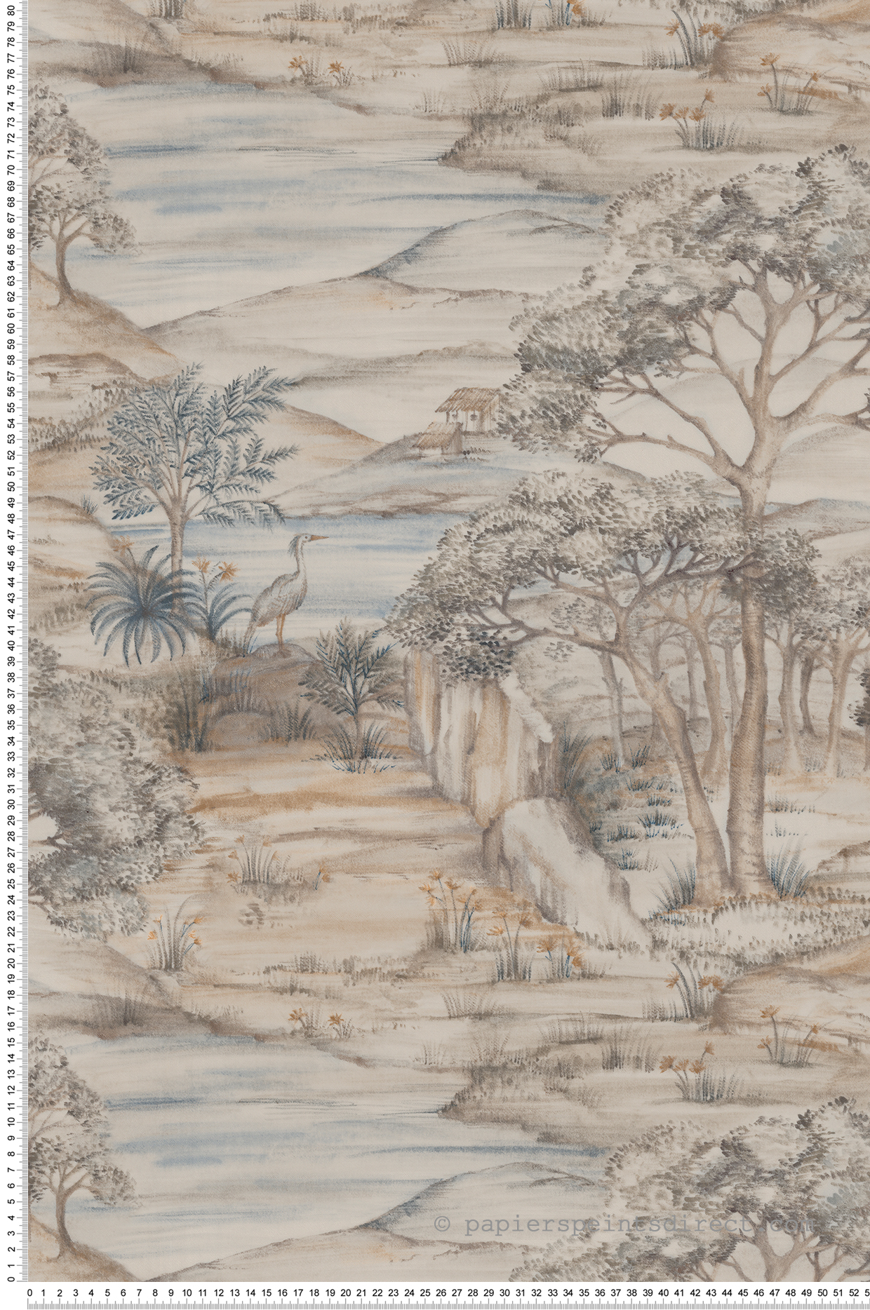 Papier peint Paysage Jungle marron - Aristide de Lutèce | Réf. LTC-484-4