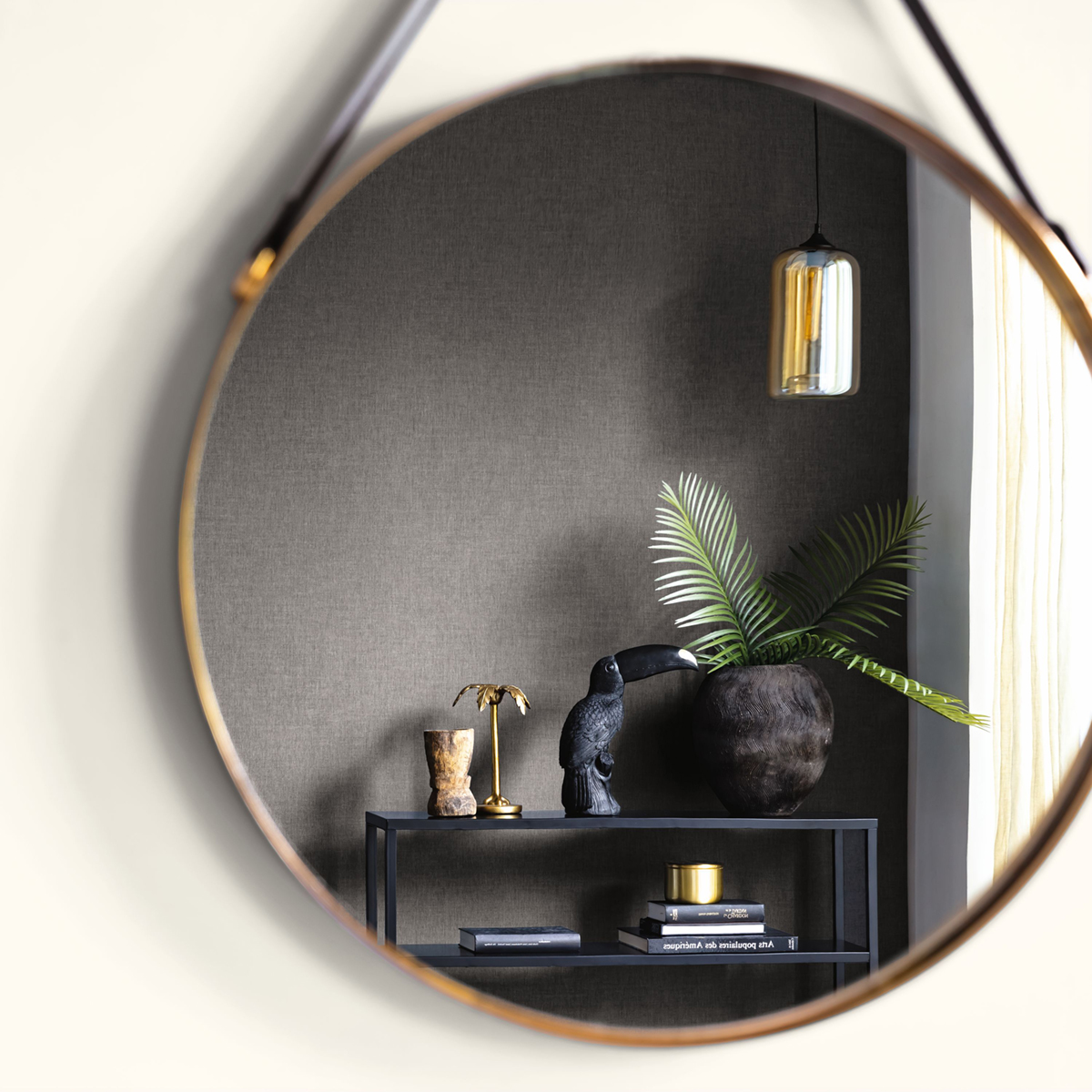 Papier peint Uni Lin noir doré - XXL de Casélio | Réf. XXL103239022