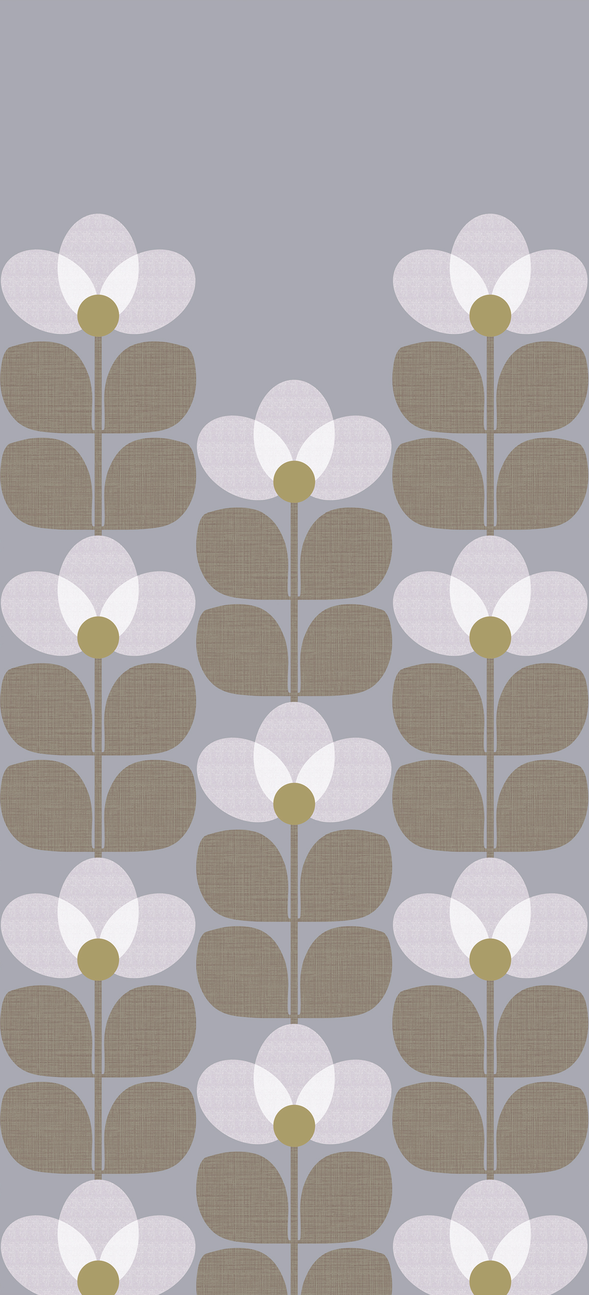 Papier peint panoramique Flower Graphique Neige B - 4/5/6 - Isidore Leroy