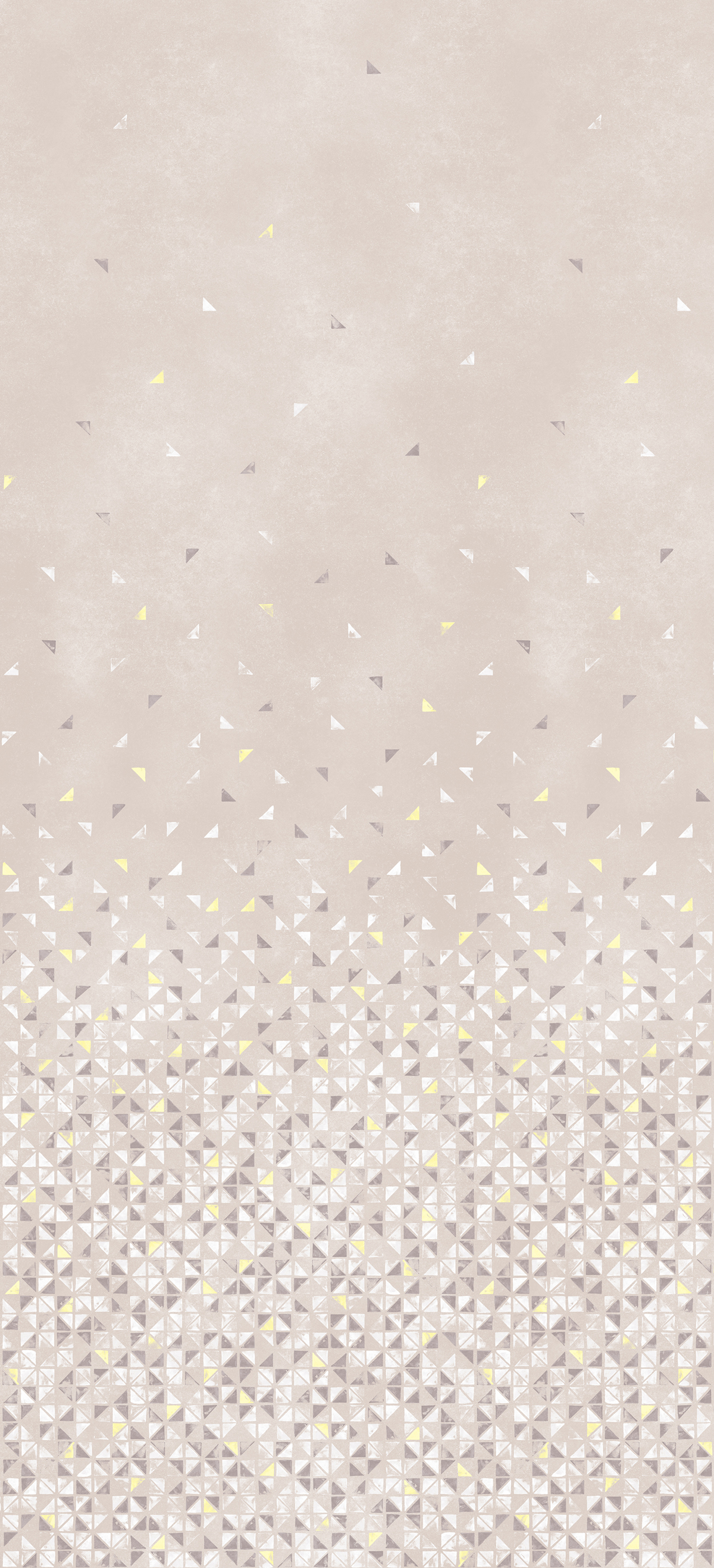 Papier peint panoramique Tangram Terracotta Jaune B - 4/5/6 - Isidore Leroy