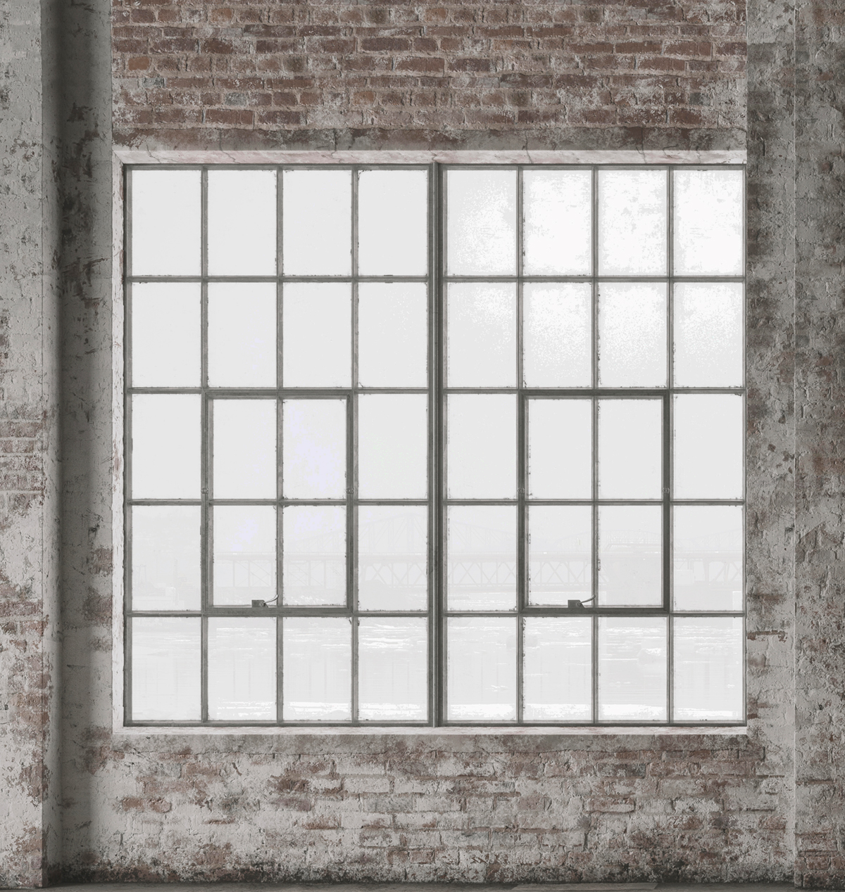 Papier peint panoramique Verrière Industrielle Brique gris - Reality 4 de Lutèce | Réf. LTC-51222009