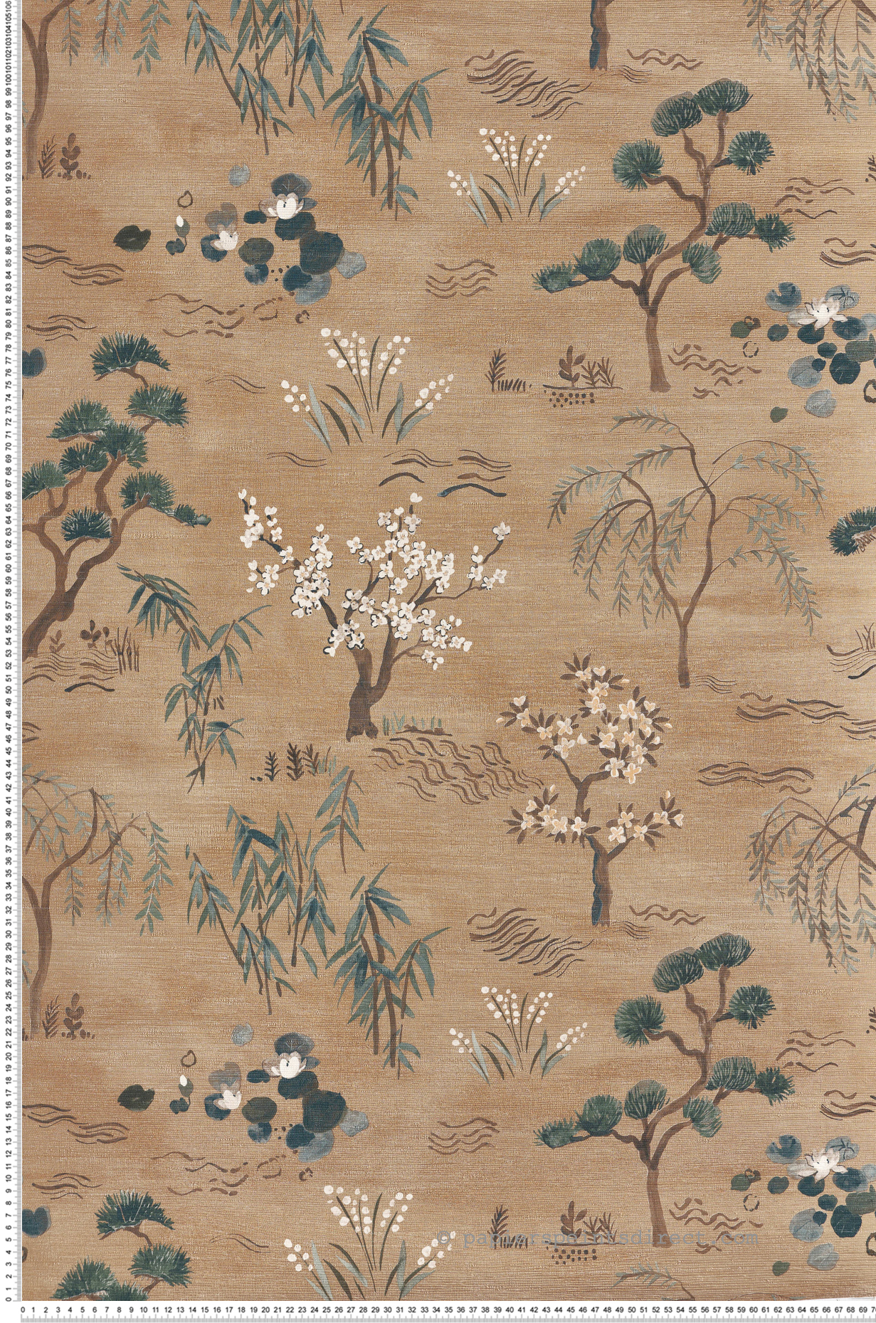Papier peint Nature Japonisante Légendes doré - Légendes de Casamance | Réf. CAS-70000202