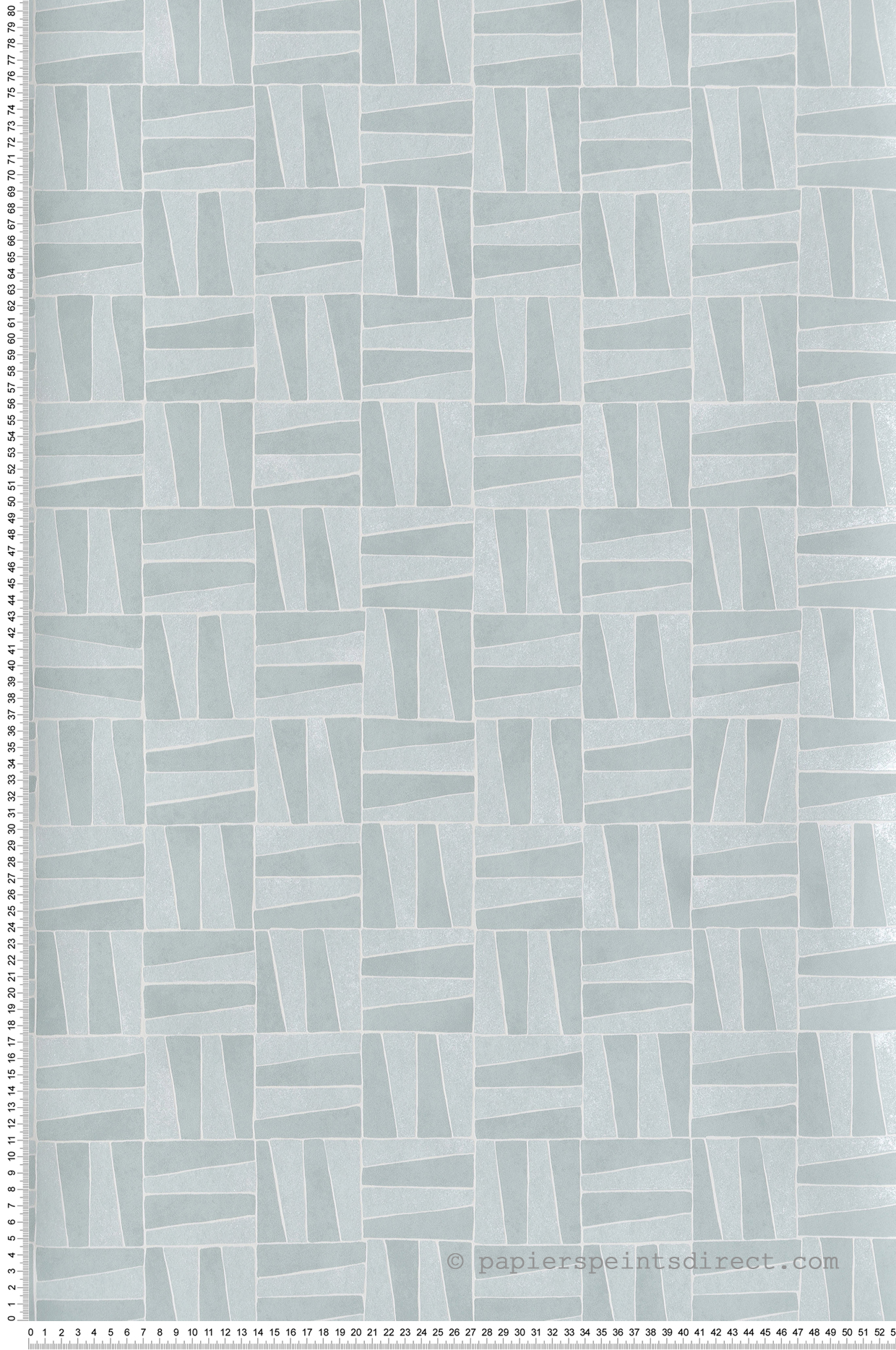 Papier peint Dalle Graphique céladon métallisé - Mysa de Masureel | Réf. MAS-YSA205