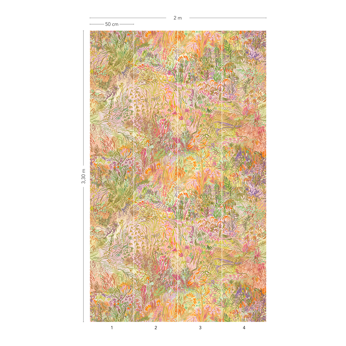 Papier peint panoramique Les Vagabondes Original - 4 lés 1/2/3/4 - Isidore Leroy