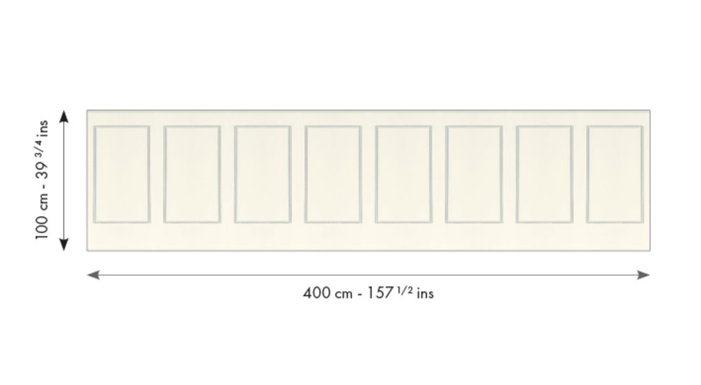 Papier peint Soubassement Moulure M blanc cassé - Reliefs de Casélio RAPPORT | Réf. RLF106360005