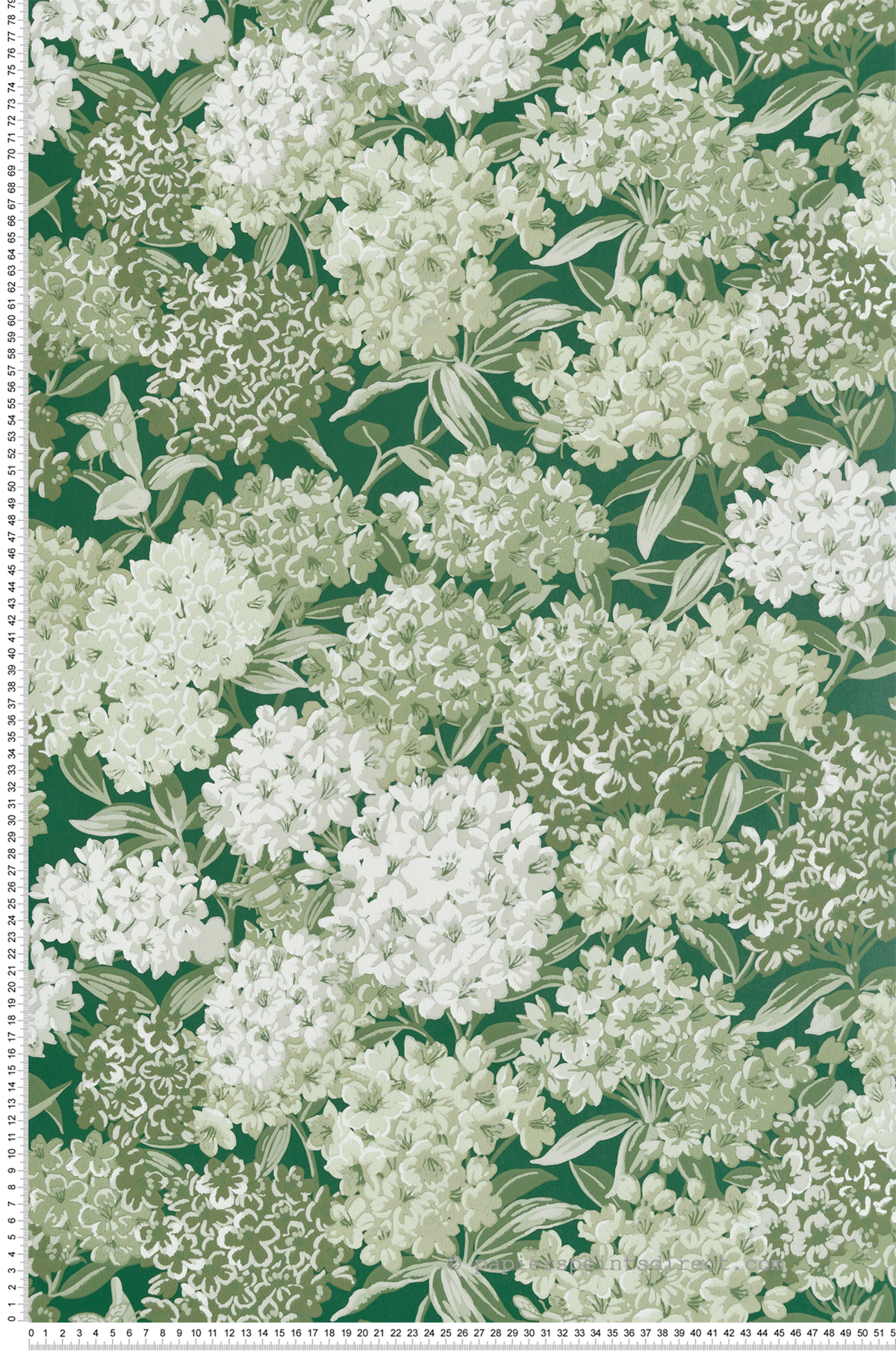 Papier peint Fleur Rhododendron Walk Puck - In The Garden de Little Greene | Réf. 0234RWPUCKZ