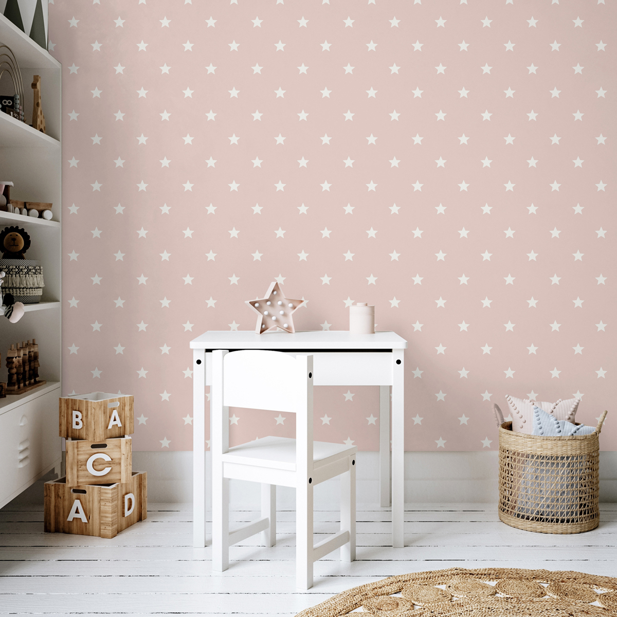 Papier peint Étoile Uniforme rose - Imagine de Lutèce AMB2 | Réf. LTC-DL27582