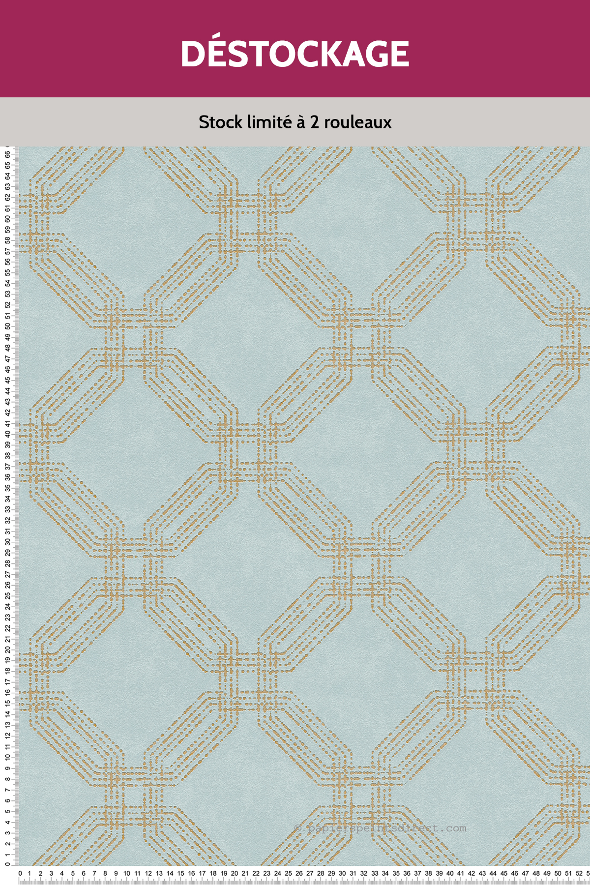 Papier peint Destockage - Art Déco Hexagone Glacier - Pop Style