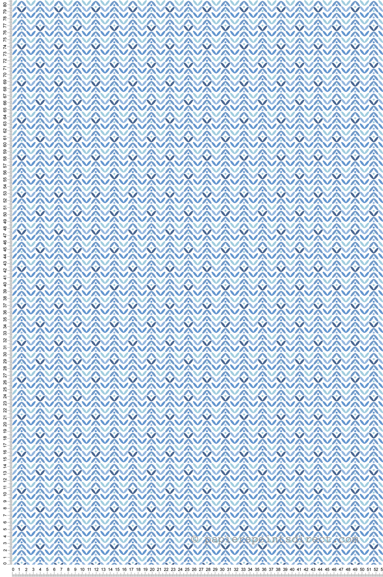 Papier peint Accent Géométrique bleu - Mini Prints de Lutèce | Réf. LTC-G56704