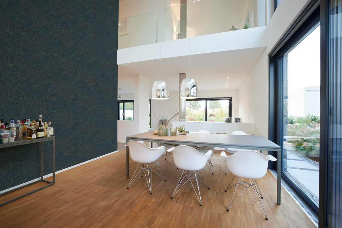 Papier peint Vague Okusai marine or cuivré - Jade 2 d'A.S. Création | Réf. AS-395074