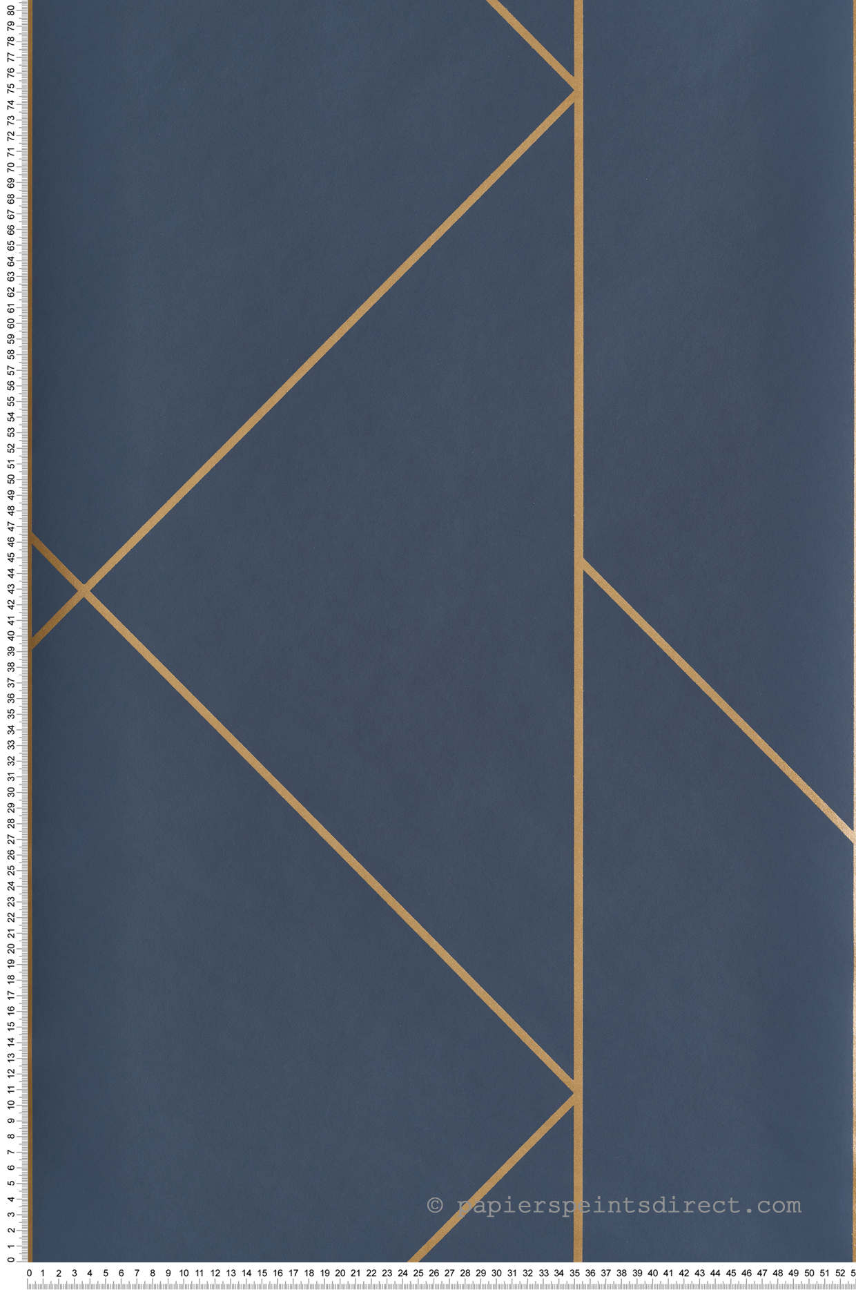 Papier peint Géométrie Pure Métallisé bleu marine doré - Alchimie de Casadéco | Réf. ALMI89906846