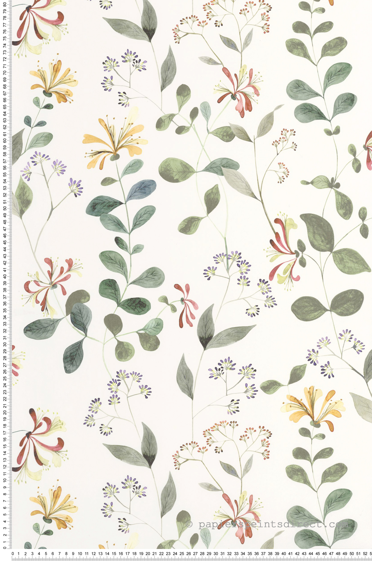 Papier peint Chèvrefeuille Sauvage vert feuille - Le Beau Jardin de Casadéco | Réf. BJAR202557123
