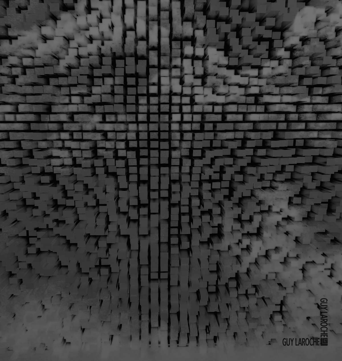 Papier peint panoramique Cube en 3D noir - Guy Laroche de Lutèce | Réf. LTC-51247009