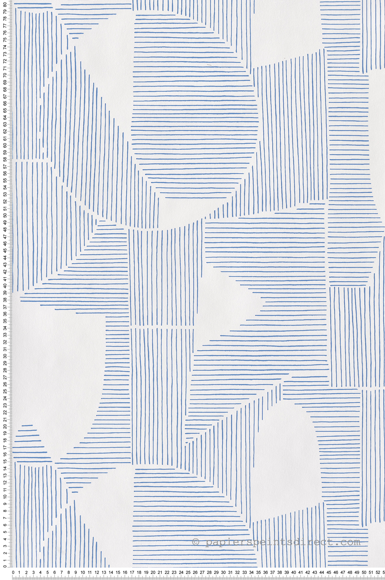 Papier peint Graphique Cercle bleu et blanc - Gallery de Casadéco | Réf. GLRY86126320